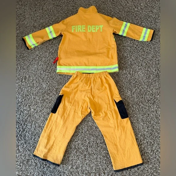 Kids Firefighter Costume with Hat - Picture 3 of 5
